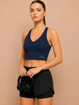 Alcis - Navy Blue Built Layer Bra