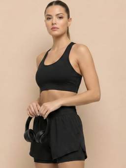 Alcis - Black Power Hold Active Bra