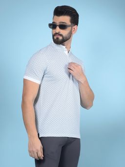CRIMSOUNE CLUB - Men Green Cotton Blend Printed Regular Fit T-Shirt