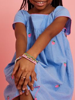 Accessorize London - Kids Fruit Stretch Bracelets (Pack Of 10)