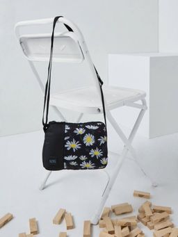 WILDCRAFT - Twig Printed Sling Bag - Black