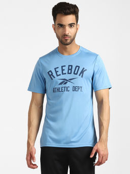 Reebok - Wor Poly Graphic Ss Tee Blue Training T-shirt