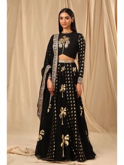 Masaba - Black Coco Lehenga (Set of 3)