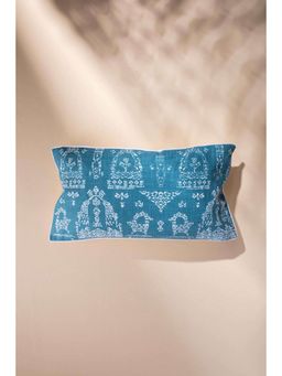 Freedom Tree - Koda Grama Cotton Heavy Slub Blue Cushion Cover - 12 X 24 Inches