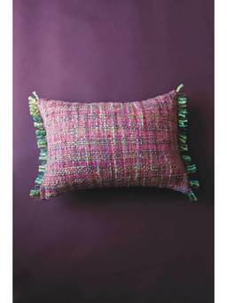 Freedom Tree - Gypsy Nights Woven Cotton Red Cushion Cover - 14 X 20 Inches
