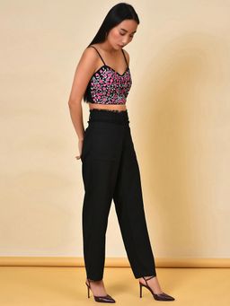 NUHH - Embroidered Black Bralette