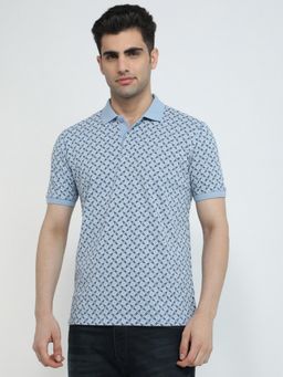Park Avenue - Sleepz By Regular Fit Blue Polo T-Shirt