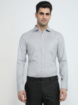 Park Avenue - Slim Fit Medium Grey Full Sleeve Polycotton Shirt
