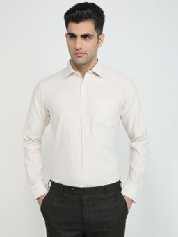 Park Avenue - Slim Fit Medium Fawn Full Sleeve Polycotton Shirt