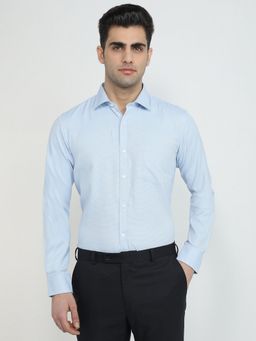 Park Avenue - Slim Fit Medium Blue Full Sleeve Polycotton Shirt