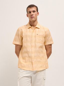 The Bear House - Mens Yellow Regular Fit Shirt