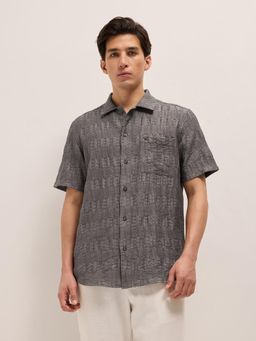 The Bear House - Mens Grey Regular Fit Shirt