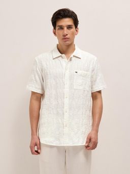The Bear House - Mens White Regular Fit Shirt