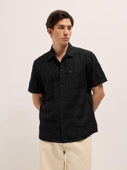 The Bear House - Mens Black Regular Fit Shirt