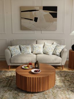 Urban Space - Cotton Cushion Covers (16 X 16 Inches), (Set Of 5) - Iris Blue