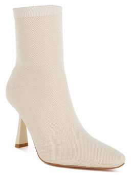 London Rag - Knitted Sock Casual Boots Off White