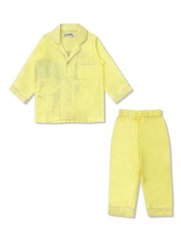 MIRACLE HAPPEN - Miracles Happen Girls Yellow and Black Back Printed Pyjama Set