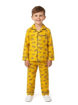 MIRACLE HAPPEN - Miracles Happen Boys Yellow and Black Printed Pyjama Set