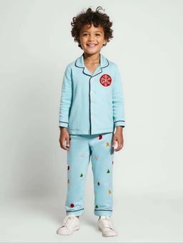 MIRACLE HAPPEN - Miracles Happen Boys Blue and Red Printed Pyjama Set