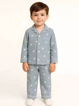 MIRACLE HAPPEN - Miracles Happen Boys Grey Star Glow In The Dark Print Pyjama Set