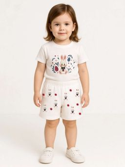 MIRACLE HAPPEN - Miracles Happen Girls Bunny Printed Shorts Set