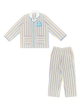 MIRACLE HAPPEN - Miracles Happen Boys Multi Striped Printed Pyjama Set