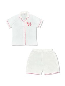 MIRACLE HAPPEN - Miracles Happen Girls White and Red Printed Shorts Set