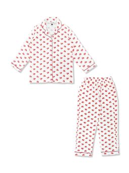 MIRACLE HAPPEN - Miracles Happen Girls White and Red Hearts Print Cotton Pyjama Set