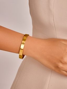 ELRA - 18K Gold Plated Golden Curve Kada Stainless Steel Waterproof & Anti-Tarnish