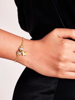 ELRA - 18K Gold Plated Butterfly Charm Bracelet Stainless Steel Waterproof & Anti-Tarnish