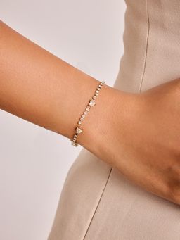 ELRA - 18K Gold Plated Crystal Gleam Bracelet Stainless Steel Waterproof & Anti-Tarnish