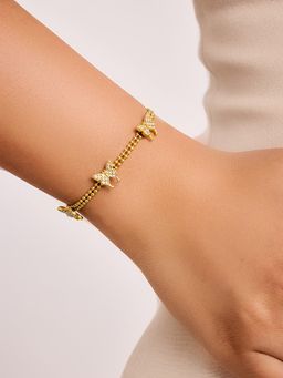 ELRA - 18K Gold Plated Butterfly Bracelet Stainless Steel Waterproof & Anti-Tarnish