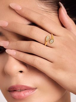 ELRA - 18K Gold Plated Loop Ring Stainless Steel Waterproof & Anti-Tarnish