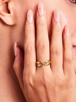 ELRA - 18K Gold Plated Bond Ring Stainless Steel Waterproof & Anti-Tarnish
