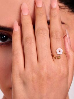 ELRA - 18K Gold Plated Flora Ring Stainless Steel Waterproof & Anti-Tarnish