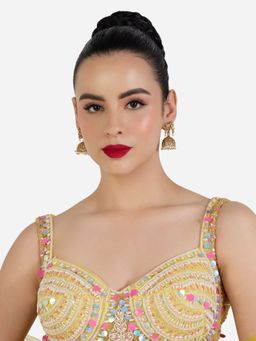 Zaveri Pearls - Gold Tone Elephant Inspired Dangling Pearls Jhumka Earring