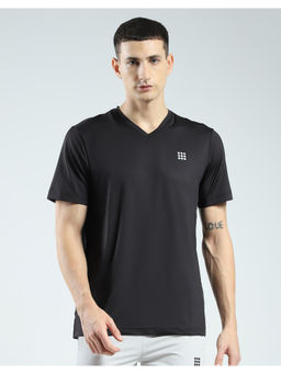 Rock.it - Mens Black Solid V Neck T-Shirt
