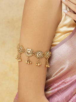 Indinoor - Gold Traditional Ghungroo Baju Bandh