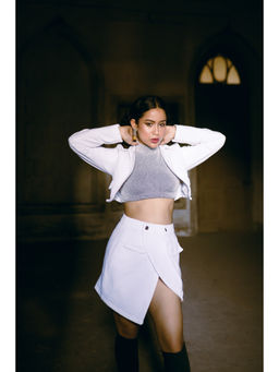 FREAKINS - White Jacket and Skirt Co-Ord (Set of 2)