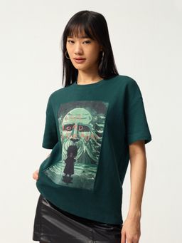 The Souled Store - Official Harry Potter: Lord Voldemort Womens Oversized T-Shirt