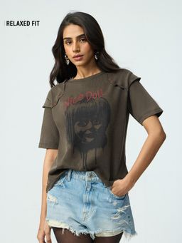 The Souled Store - WB Annabelle: Nice Doll Womens Relaxed Fit T-Shirt