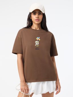 The Souled Store - Official Disney: Balloon House Womens Oversized T-Shirt