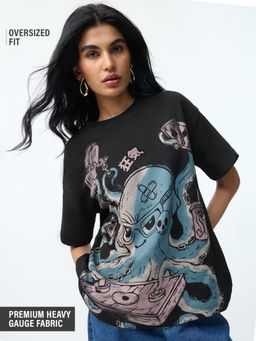 The Souled Store - TSS Originals: Octopus Womens Oversized T-Shirt