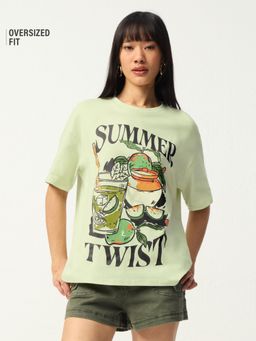 The Souled Store - TSS Originals: Summer Twist Womens Oversized T-Shirt