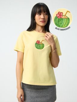 The Souled Store - Casual Classics: Coconut Water Womens Relaxed Fit T-Shirt