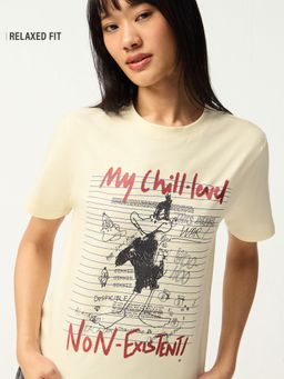 The Souled Store - Official Looney Tunes: No Chill Womens Relaxed Fit T-Shirt