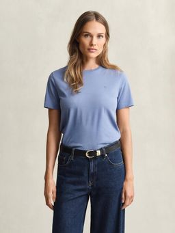 GANT - Womens Blue Regular Fit Shield T-Shirt