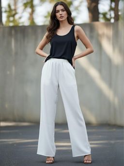 Outzidr - White Straight Leg Pant