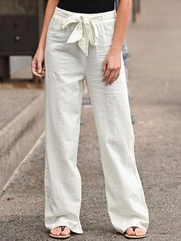 Outzidr - White Regular Fit Pant