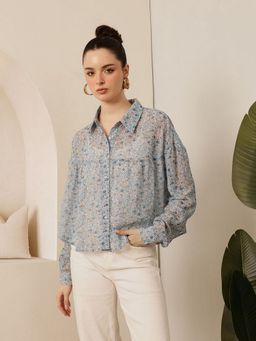 STREET 9 - Blue Frill Shirt